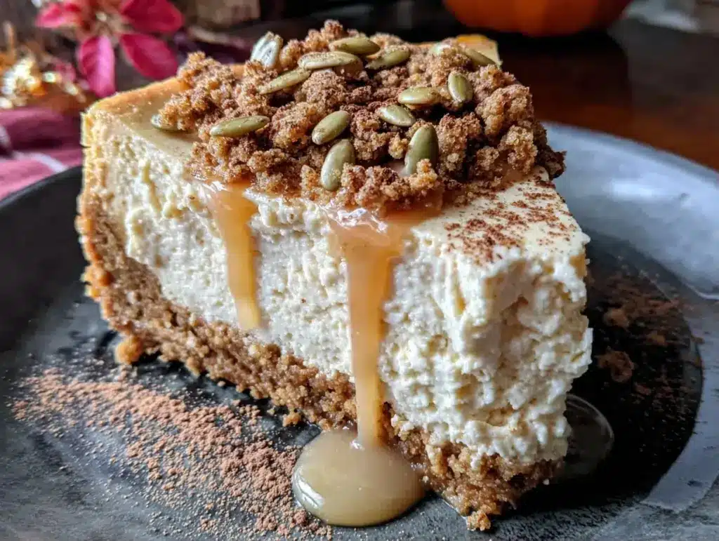 pumpkin spice cheesecake - featured image