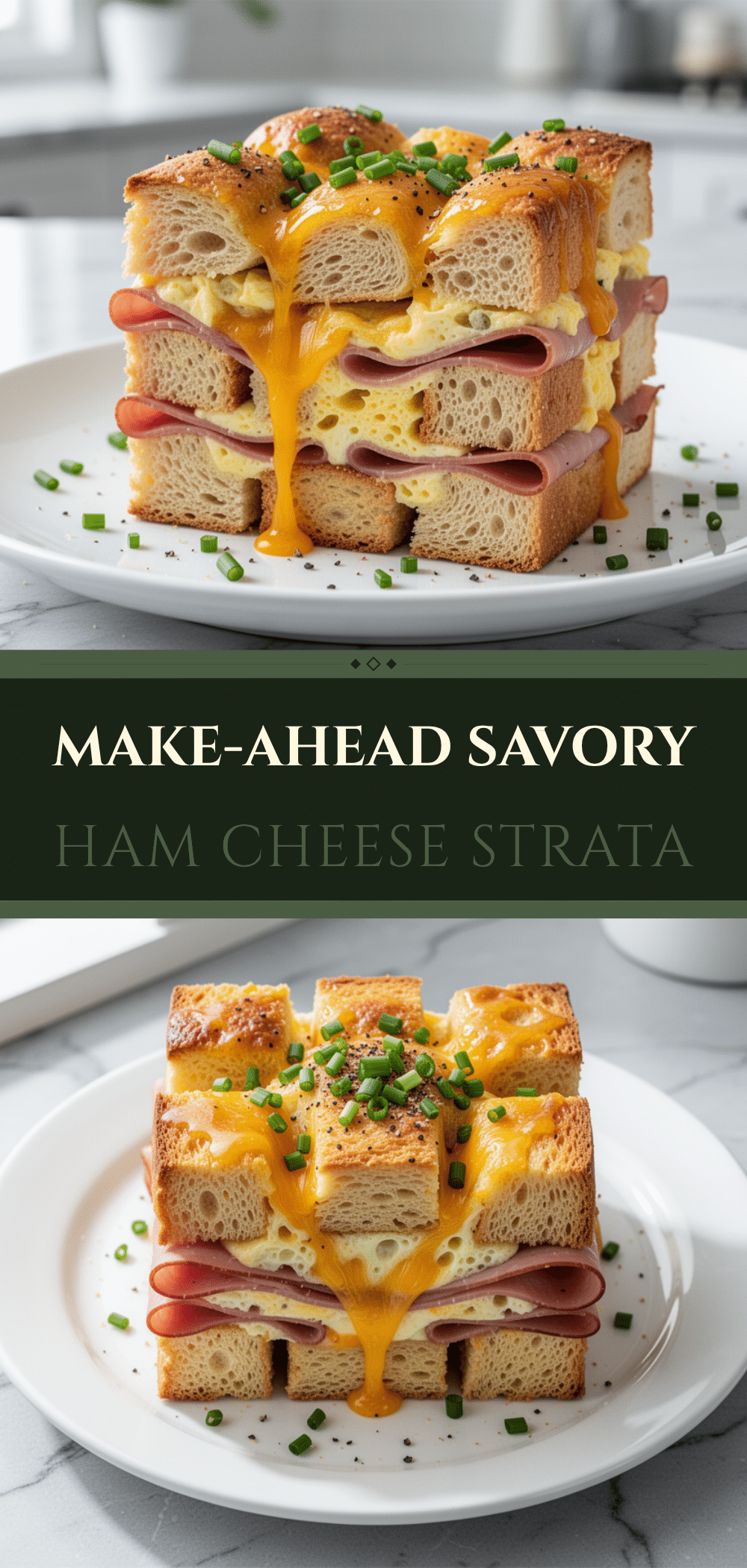 Savory Ham and Cheese Breakfast Strata: Easy Make-Ahead Brunch 5 savory ham and cheese breakfast strata recipe
