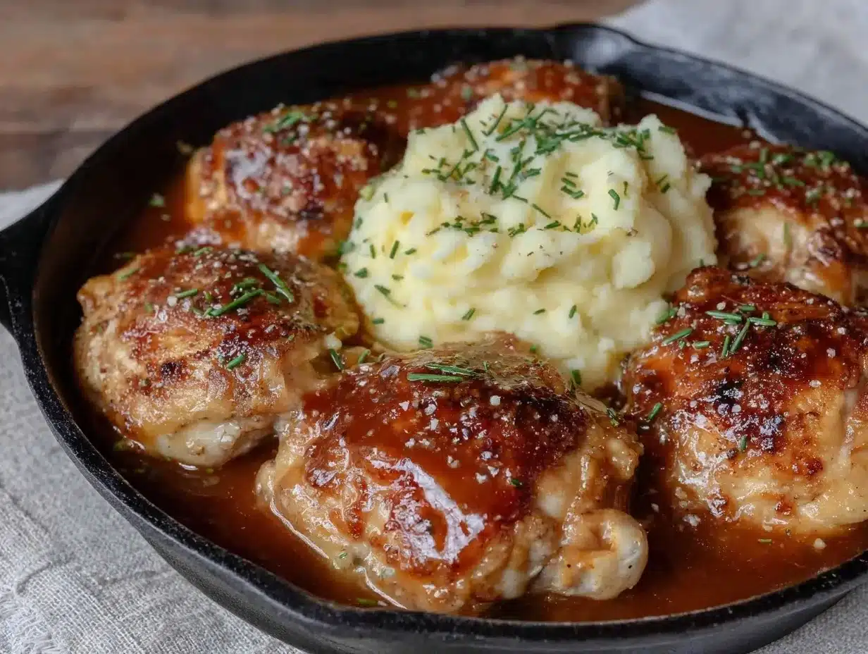 Skillet Chicken and Gravy: Best 1-Pan 5pm Dinner 4 skillet chicken and gravy preparation steps