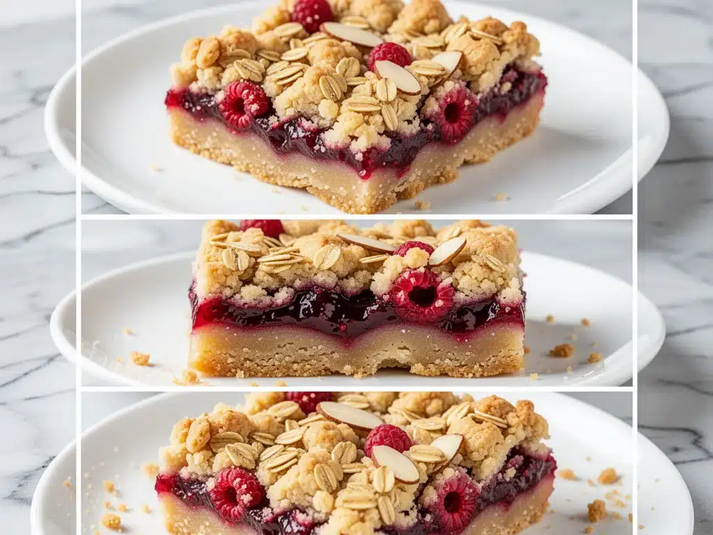 small-batch raspberry almond crumb bars - featured image