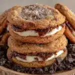 soft oreo stuffed cookies - featured image