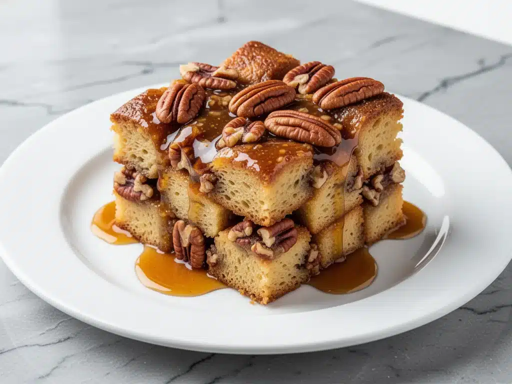 Southern Pecan Praline Bread Pudding - featured image