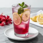 Sugar-Free Iced Hibiscus Lemonade - featured image