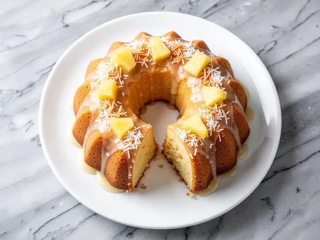 Ultra-Moist Pineapple Coconut Bundt Cake: 5 Easy Steps 4 Ultra-Moist Pineapple Coconut Bundt Cake preparation steps