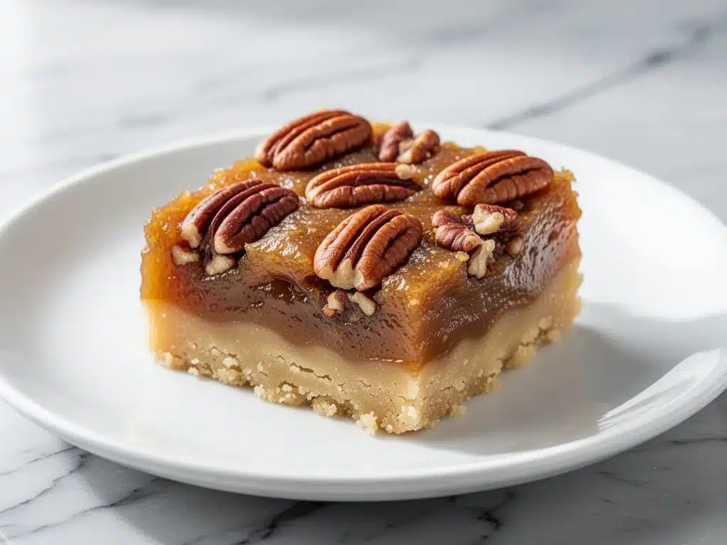 autumn maple pecan pie bars - featured image