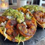 blackened shrimp tacos - featured image