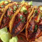 carne asada tacos with charred salsa verde - featured image