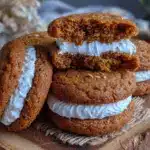 chewy brown sugar oatmeal cream pies - featured image