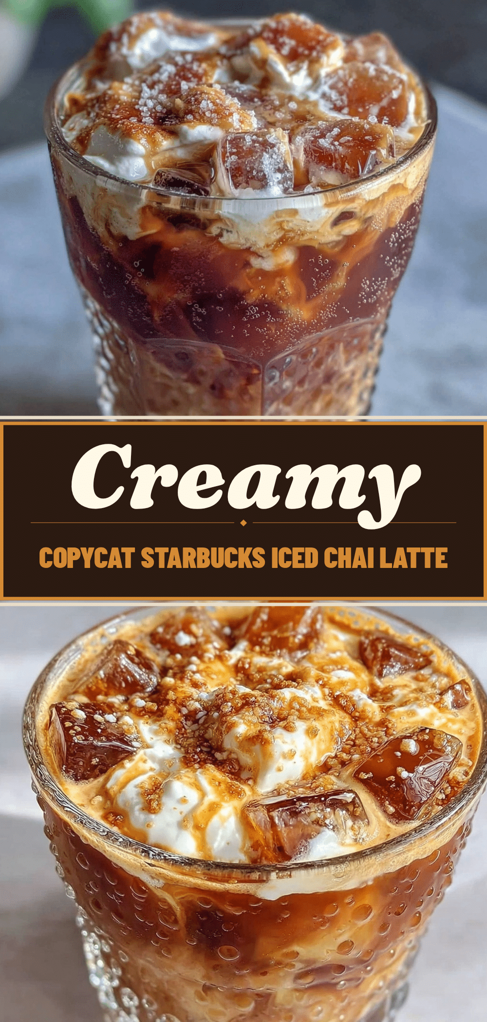Copycat Starbucks Iced Chai Latte: Easy Vanilla Sweet Cream 5 Copycat Starbucks Iced Chai Latte recipe