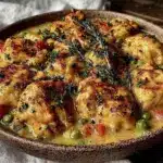 cozy fall chicken and dumplings - featured image