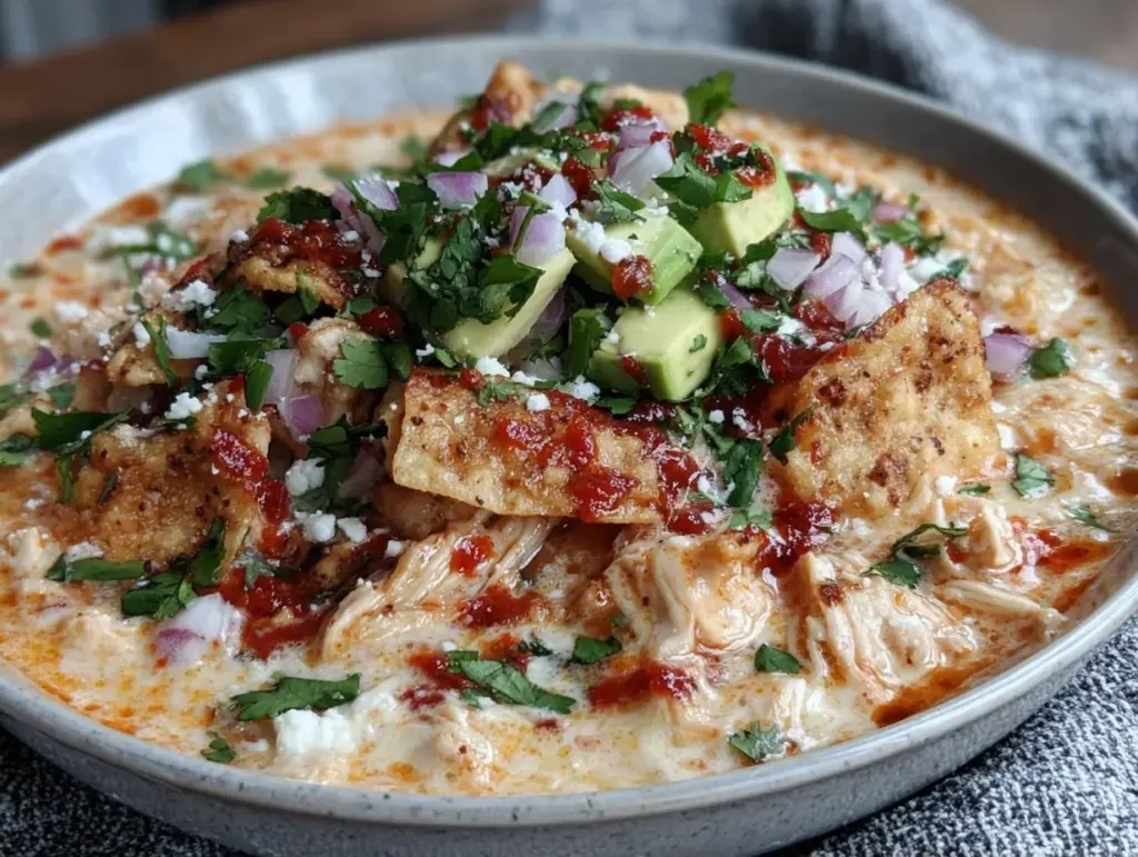 creamy chicken tortilla soup - featured image