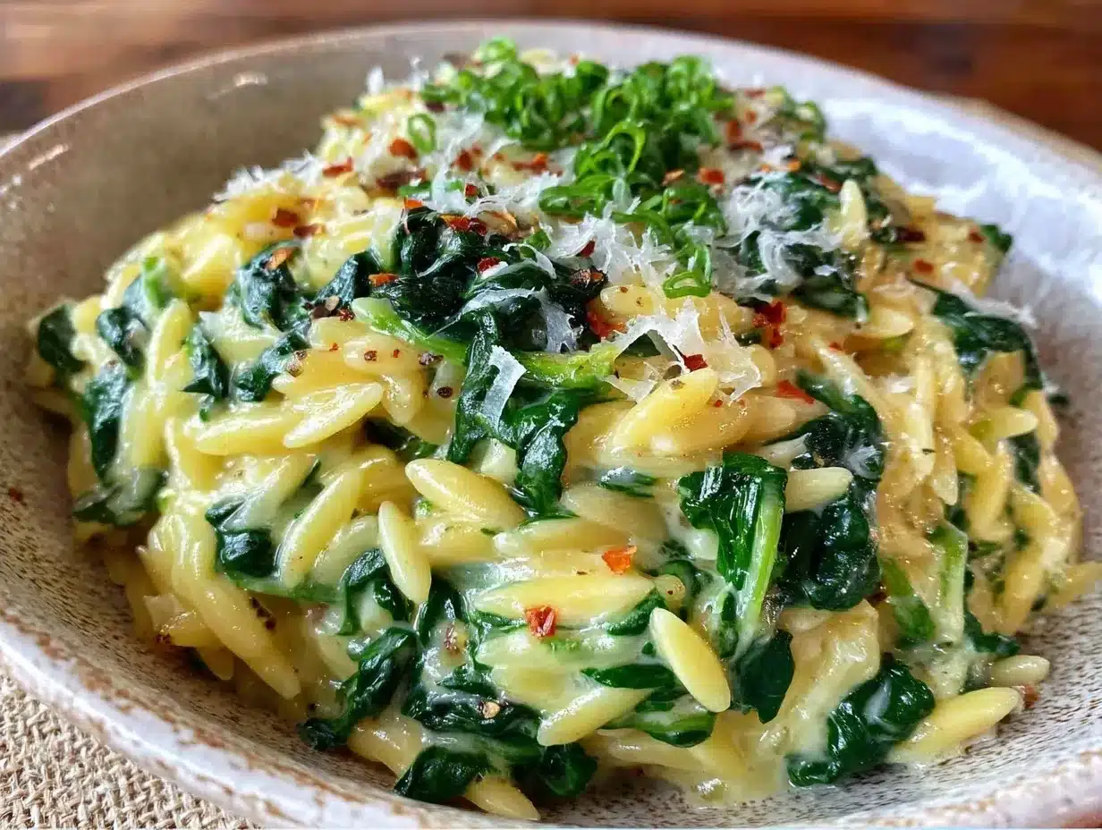 Creamy Garlic Parmesan Orzo: Gentle Self-Care Dinner 4 creamy garlic parmesan orzo preparation steps