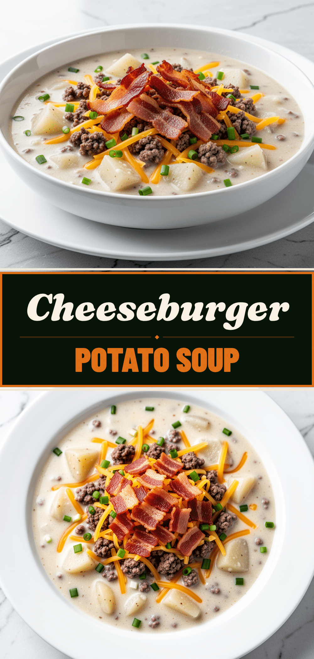 Crockpot Cheeseburger Potato Soup with Crispy Bacon 5 Crockpot Cheeseburger Potato Soup recipe