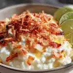 dairy-free coconut lime rice pudding - featured image
