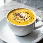 dairy-free golden turmeric milk latte - featured image