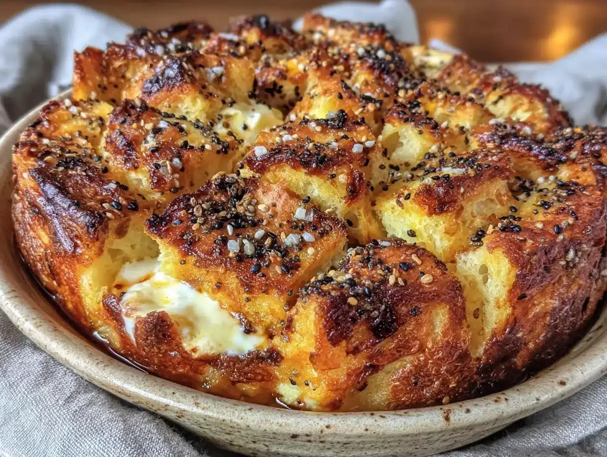 Everything Bagel Strata: 5 Easy Ways Kids Can Help 4 everything bagel strata preparation steps