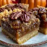 fall brown sugar bourbon pecan pie bars - featured image