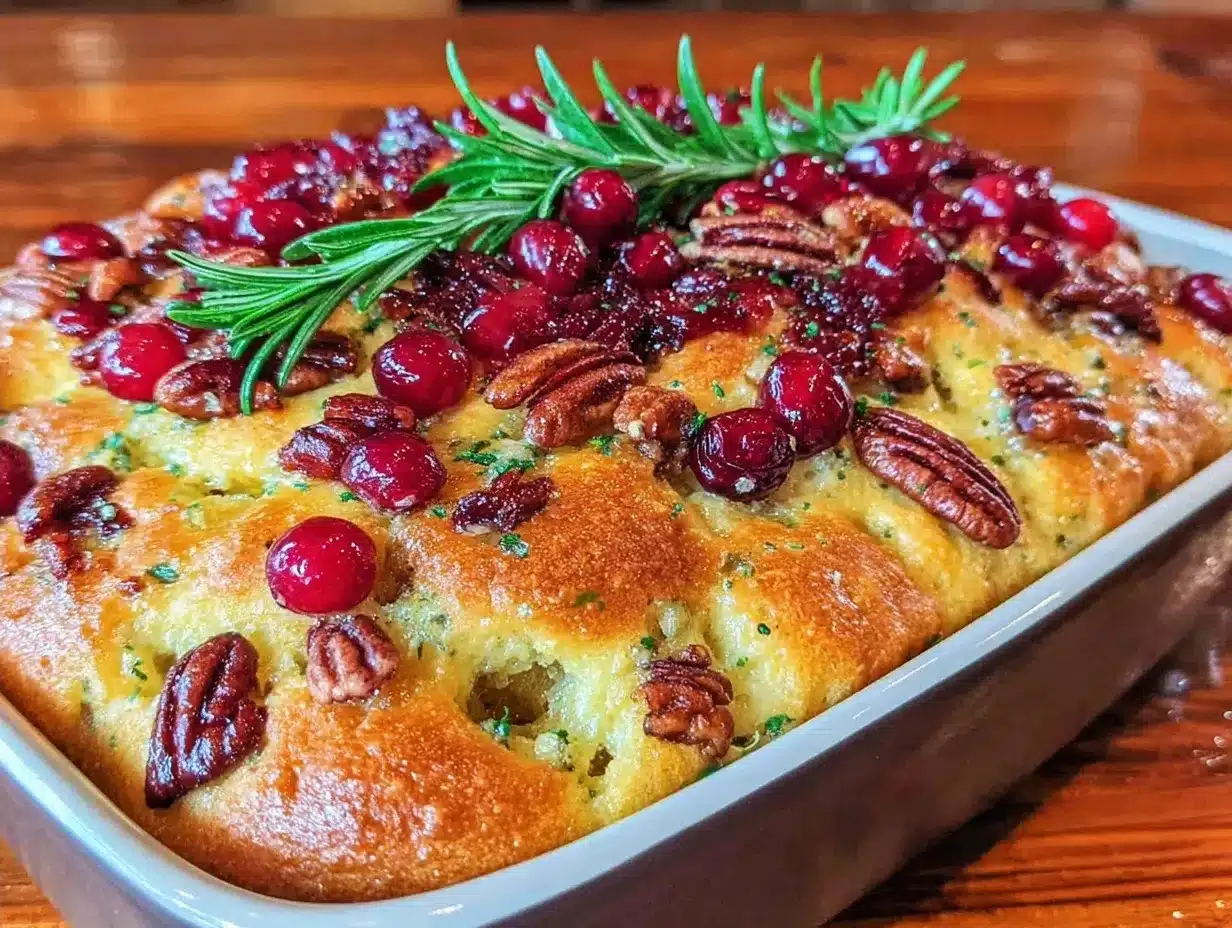 Fall Cranberry Pecan Sourdough Focaccia: Easy Baking for Kids 4 fall cranberry pecan sourdough focaccia preparation steps