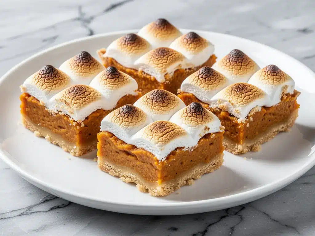 fall sweet potato pie bars - featured image