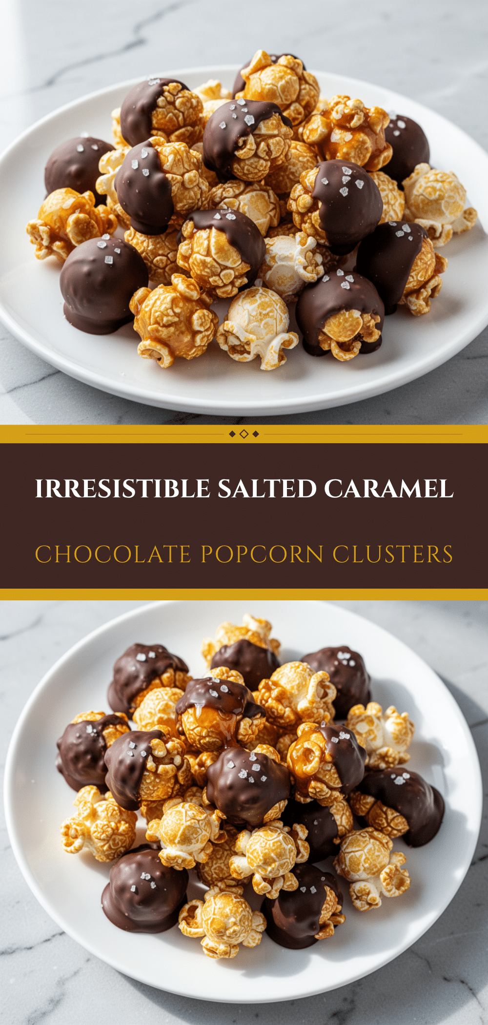 Football Party Salted Caramel Popcorn Clusters with Dark Chocolate: 5 Easy Steps 5 football party salted caramel popcorn clusters recipe