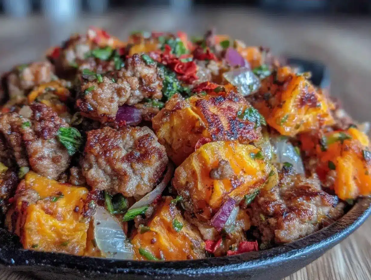 Ground Turkey Sweet Potato Skillet: Perfect Single Dinner 4 Ground Turkey Sweet Potato Skillet preparation steps