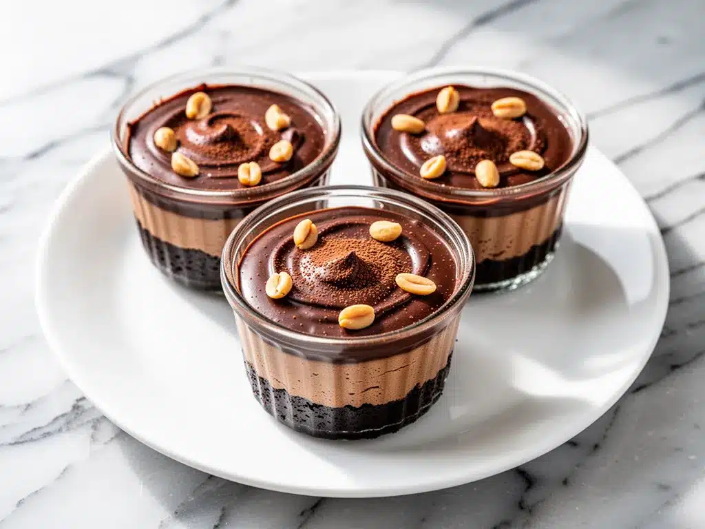 High-Protein Chocolate Peanut Butter Cheesecake Cups 4 High-Protein Chocolate Peanut Butter Cheesecake Cups preparation steps