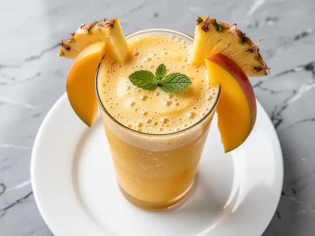 Homemade Mango Pineapple Smoothie: Best Tropical Drink 4 Homemade Mango Pineapple Smoothie preparation steps