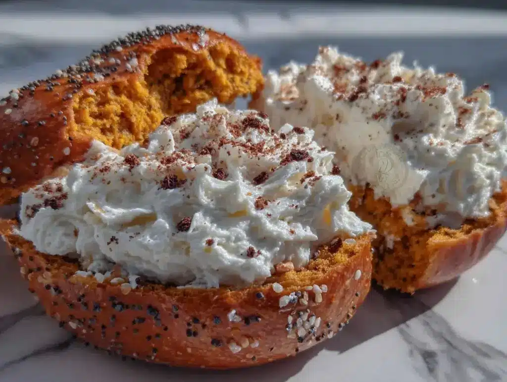 homemade pumpkin bagels - featured image