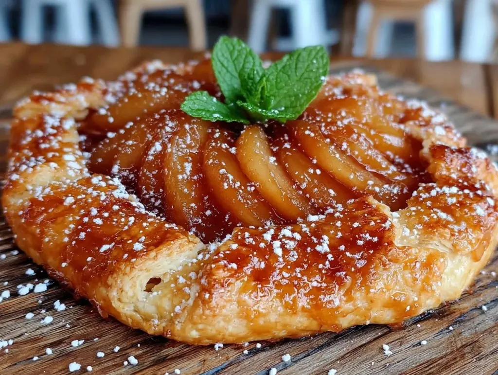 honey poached pear galette - featured image