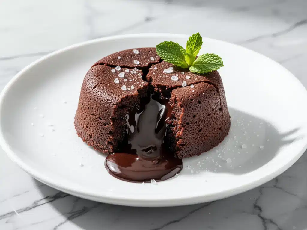 keto chocolate lava cake - featured image