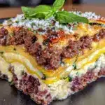 low carb zucchini lasagna - featured image