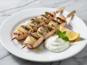 Home 5 Mediterranean lemon herb chicken skewers - featured image