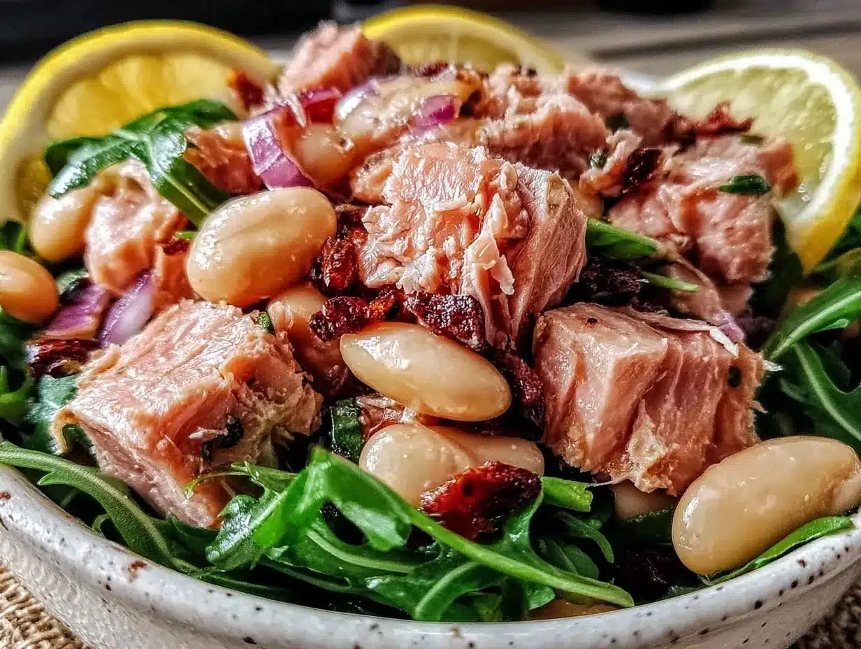 Mediterranean Tuna and White Bean Salad for Easy 15-Min Weeknights 4 Mediterranean Tuna and White Bean Salad preparation steps