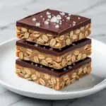 no-bake chocolate peanut butter oat bars - featured image