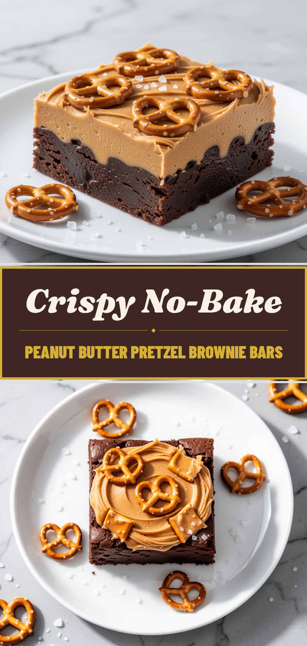 No-Bake Peanut Butter Pretzel Brownie Bars: Easy Game Day Snack 5 no-bake peanut butter pretzel brownie bars recipe