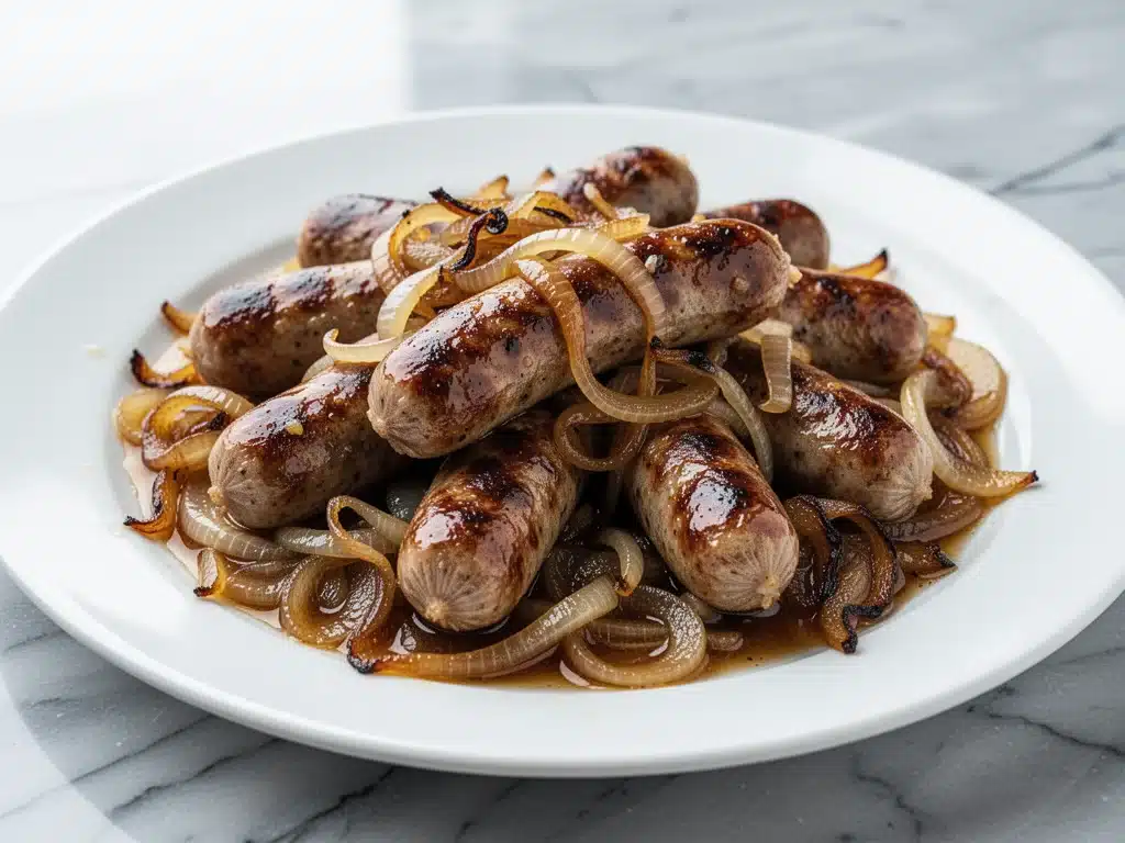 Oktoberfest Bratwurst with Caramelized Onions - featured image