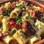 One-Pot Creamy Cajun Sausage Rigatoni - featured image