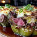 Philly Cheesesteak Stuffed Peppers - featured image