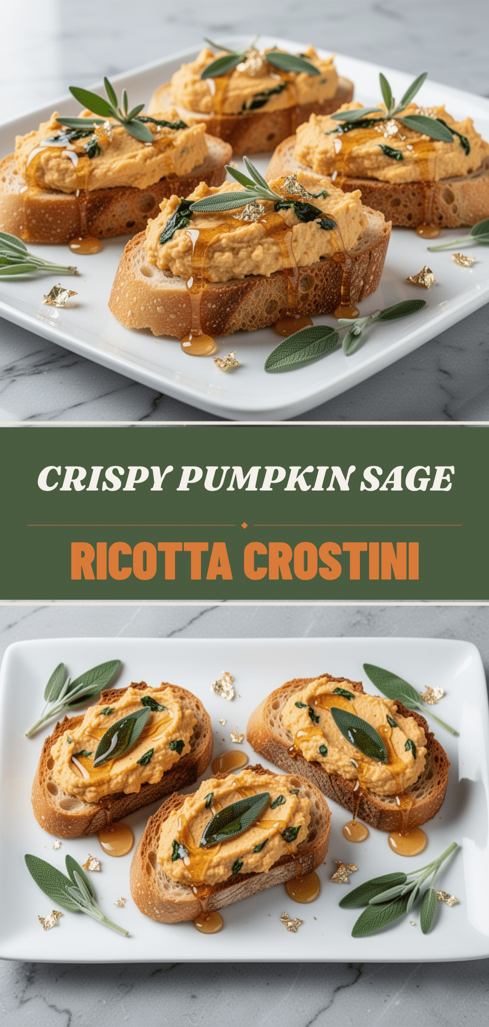 Pumpkin Sage Ricotta Crostini: 5 Best Baby Shower Appetizers 5 pumpkin sage ricotta crostini recipe