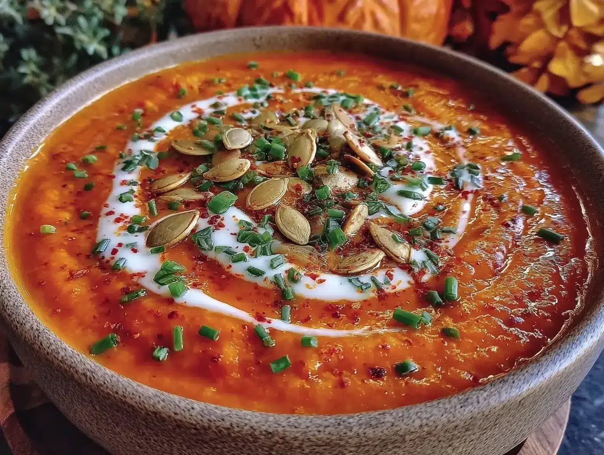 Cozy Fall Roasted Red Pepper and Smoked Gouda Soup: Easy Whole Food Fuel 4 roasted red pepper and smoked gouda soup preparation steps