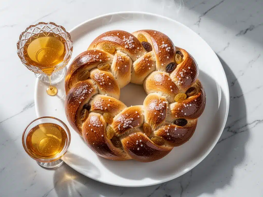 Round Honey Raisin Challah: Best Rosh Hashanah Bread 4 round honey raisin challah preparation steps
