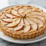 rustic fall pear almond tart - featured image