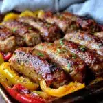 sheet pan sausage and peppers - featured image