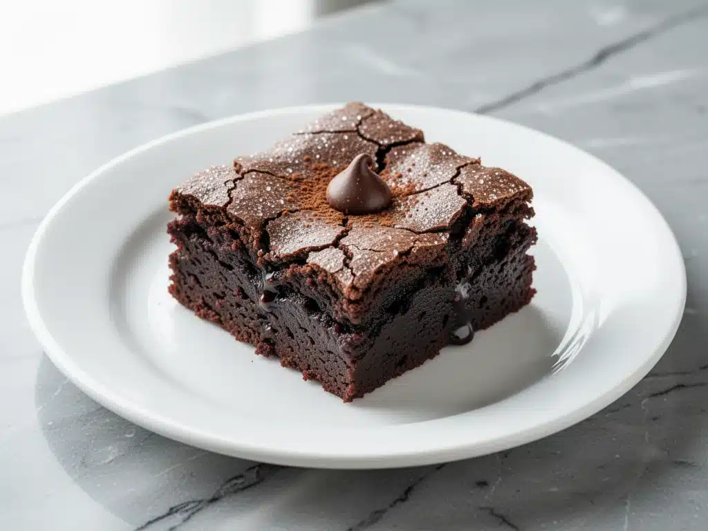 ultra-fudgy one-bowl brownies with crackly tops - featured image