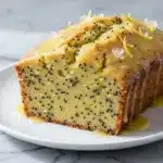 vegan lemon poppy seed loaf - featured image