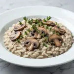 vegan one-pot creamy mushroom risotto - featured image