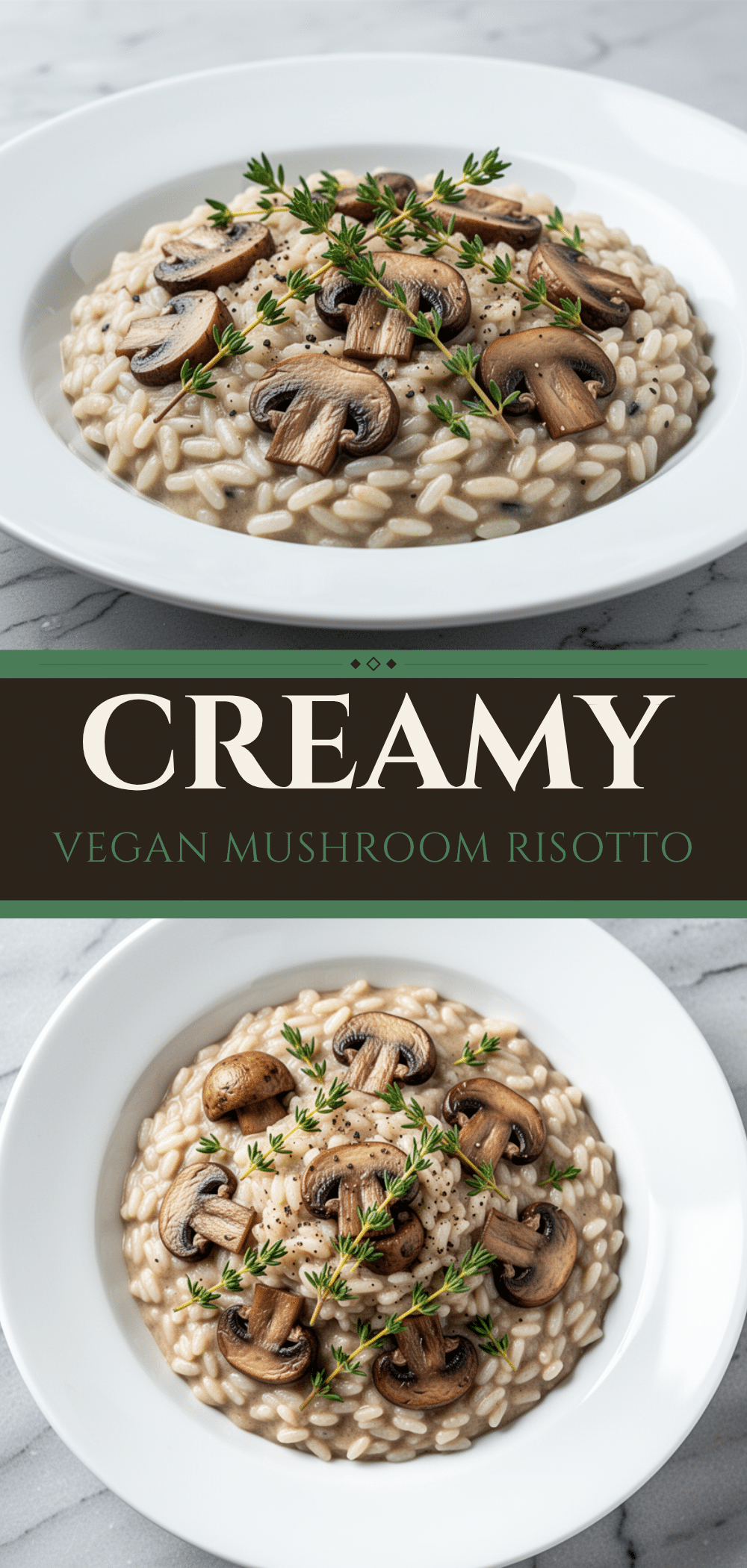 Vegan One-Pot Creamy Mushroom Risotto with Fresh Thyme 5 vegan one-pot creamy mushroom risotto recipe