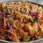vegan peanut sesame noodles - featured image