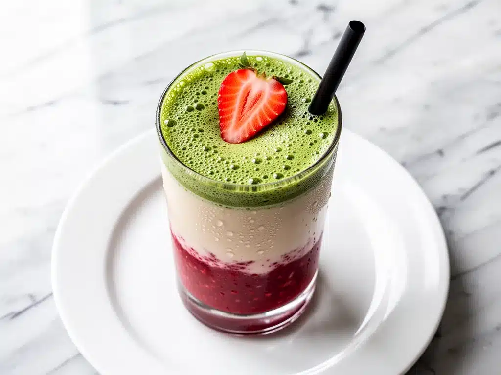 Vegan Strawberry Matcha Latte: 5-Min Bright Morning Routine 4 vegan strawberry matcha latte preparation steps